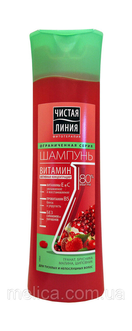 Шамп Чистая Линия 400мл Питание и уход Шиповник