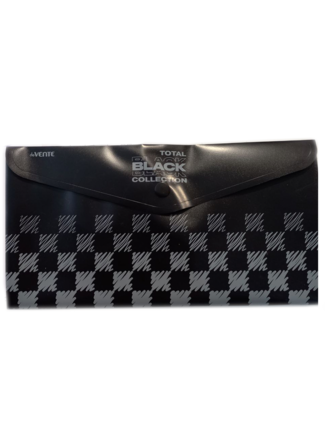 Папка-конверт на кноп А5 (140*260мм) 0,18мм deVENTE TOTAL BLACK travel-size 3071339 непрозрачная с р