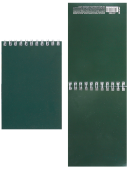Блокнот А6 (97*141) 40л клетка дв спир обл мягк карт KLERK Зелёный 231985