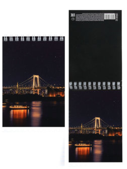 Блокнот А6 (97*141) 40л клетка дв спир обл мягк карт KLERK Мегаполис 241467 асорти 4 вида