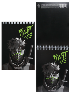 Блокнот А6 (97*141) 40л клетка дв спир обл мягк карт КОКОС Урбан 241470 ассорти 4 вида