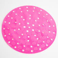 * Коврик для раковины кругл. D=32см красн. (96)