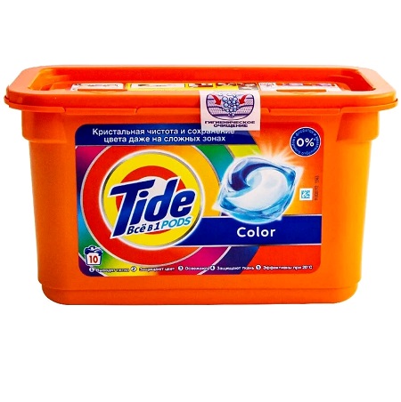 Капсулы Тайд 10 шт цветной