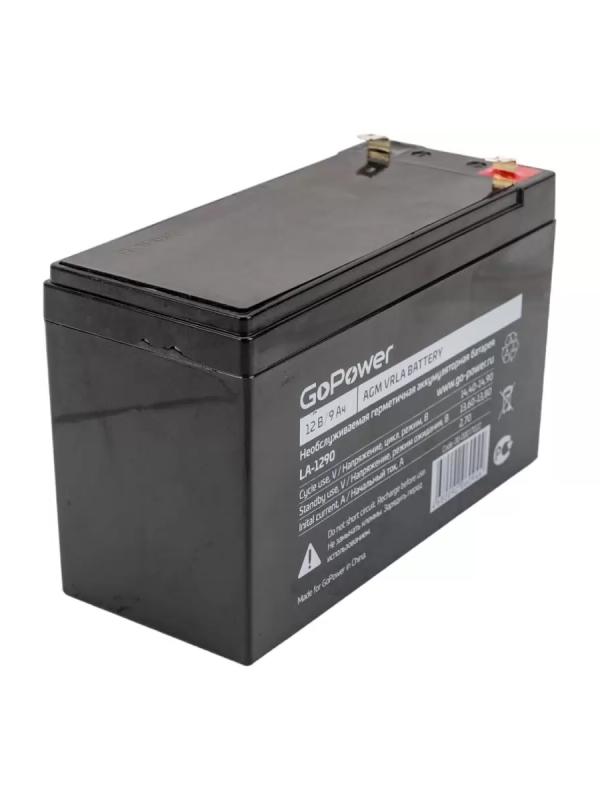 Аккумулятор свинцово-кислотный GoPower LA-1290 12V 9Ah