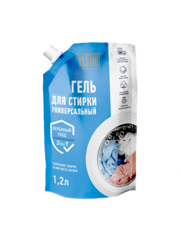 Гель д/стирки ВЕСТАР ДП Универсальный 5в1 1200мл
