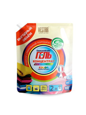 Гель д/стирки ВЕСТАР ДП Цветных тканей 2000мл