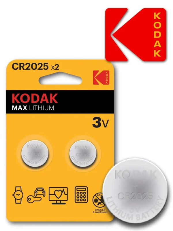 Бат. Kodak MAX CR2025 BL2 Lithium 3V (цена 1 шт)