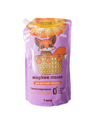 Мыло Жидк ВЕСТАР детское микс малыши ежик/лисичка 1л ФП
