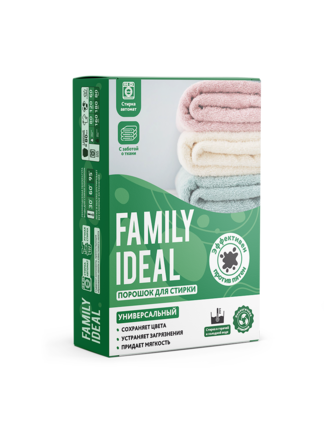 Порошок д/стирки (авт) Family Ideal 0,35 кг universal