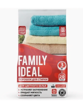 Порошок д/стирки (авт) Family Ideal 3 кг color