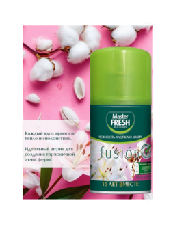 Освеж воздуха Сменный баллон Мастер Фреш д/авт спрея Нежность хлопка и лилии 250 мл / 12