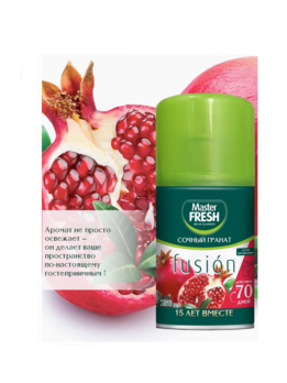 Освеж воздуха Сменный баллон Мастер Фреш д/авт спрея Сочный гранат 250 мл / 12