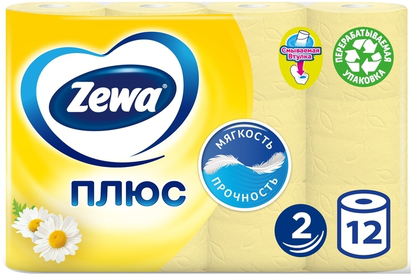 Зева Туал бум Плюс 12шт Ромашка 2сл