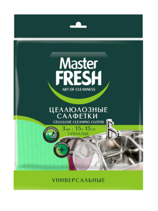 Салфетки целлюлозные МАСТЕР ФРЕШ 3 шт (К) / 50