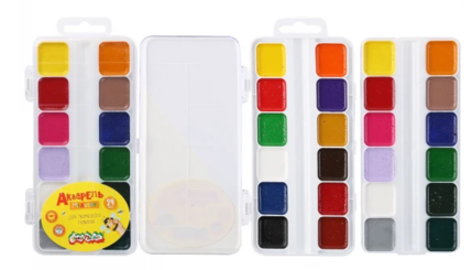 Краски акварель 24цв Каляка Маляка медовая пласт/уп АККМФ24