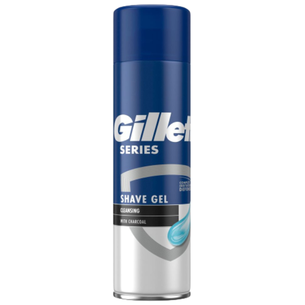 Гель Жилетт д/бритья 200мл Очищающий с углём