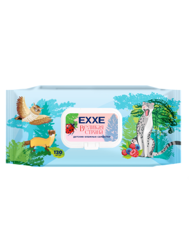 Влаж салф EXXE Великая Страна Ягодный микс 120шт