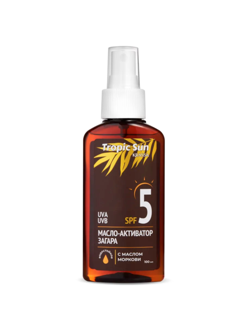 Масло KRASSA TROPIC SUN активатор загара SPF 5, 100 мл
