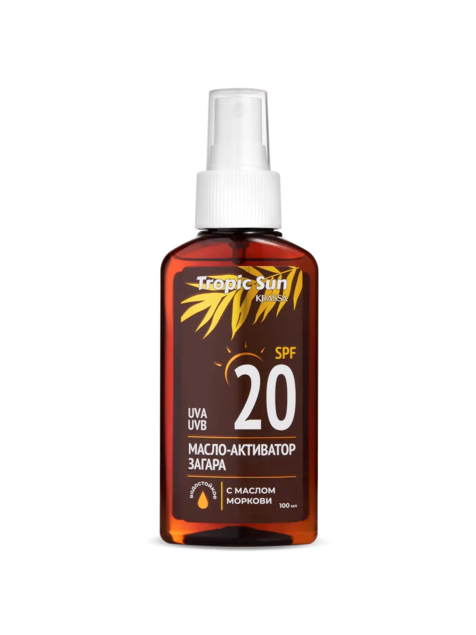 Масло KRASSA TROPIC SUN активатор загара SPF 20, 100 мл