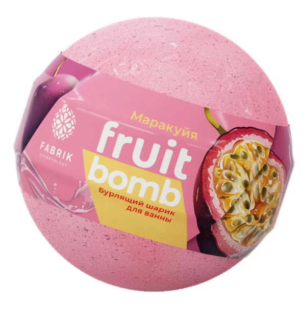 FABRIK Шарик бурлящий д/ ванны Fruit Bomb Маракуйя cosmetology 120гр*45