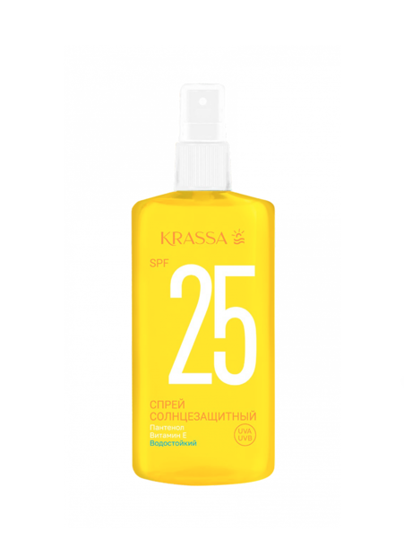 Спрей д/безопасного загара SPF-25 водостойкий 150 мл /Красса/(уп16шт)