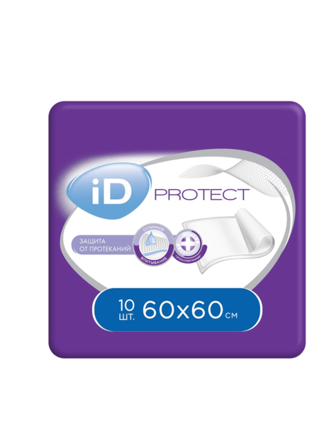 Пелёнки Disposable underpads ID Protect 60*60 10шт