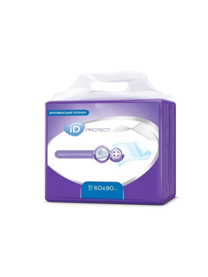 Пелёнки Disposable underpads ID Protect 60*90 10шт