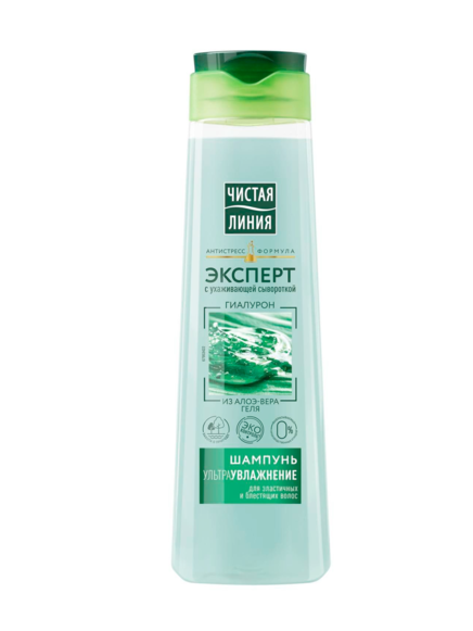 Шамп Чистая Линия 400мл Эксперт Гиалурон из Алоэ-вера геля Увлажнение /12шт/