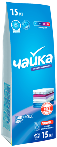 Чайка Порошок д/стирки универс авт Балтийское море 15 кг