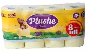 Плюше Туал бум Классик 8 рул 2сл Ромашка