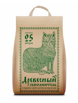 Наполнитель No Name впитывающий древесный 25 л