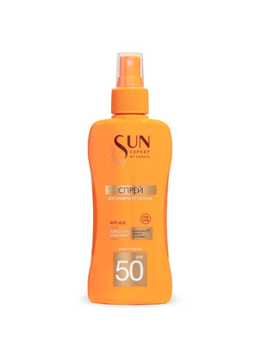 Спрей д/безопасного загара SPF-50 водостойкий 180 мл /SUN EXPERT Красса