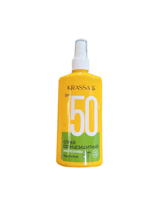 Спрей KRASSA Солнцезащитная серия SPF 50 c маслом оливы, 150 мл