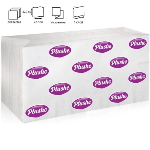 Плюше Полотенце бумаж V1-200-20ц,26гр./кв.м. V-слож.1сл 200