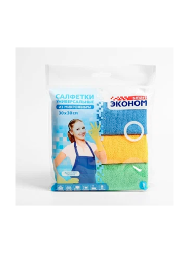 Микрофибра салфетка Эконом smart 30х30 80*20 №3