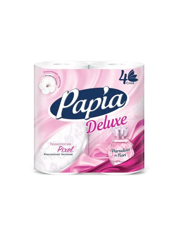 Папия Туал бум 4х-сл. Делюкс Парадис Цветочный 4шт