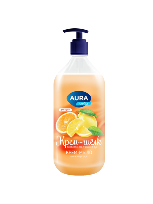 Мыло-крем АУРА Шелк и Цитрус 1000 мл