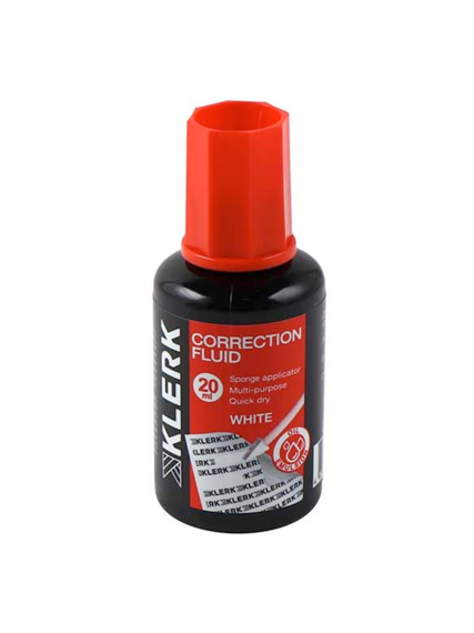 Корректирующая жидкость 20мл эмульс/губка KLERK 216290