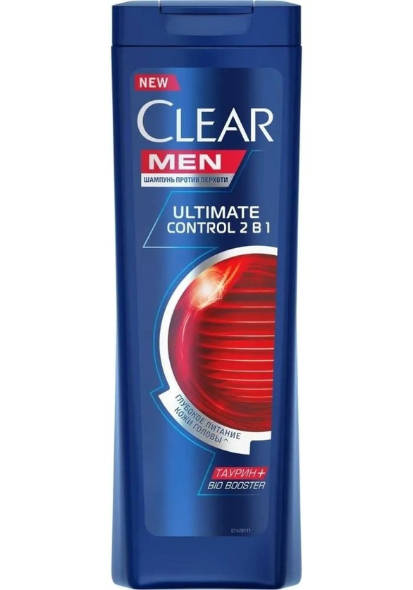 Шамп КЛЕАР 400мл MEN 2 в 1 ULTIMATE CONTROL (бальзам-опол) 