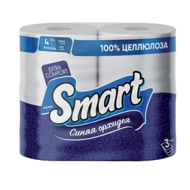 Туал бумага PaperSmart Extra C 4 шт синяя орхидея 3 слоя