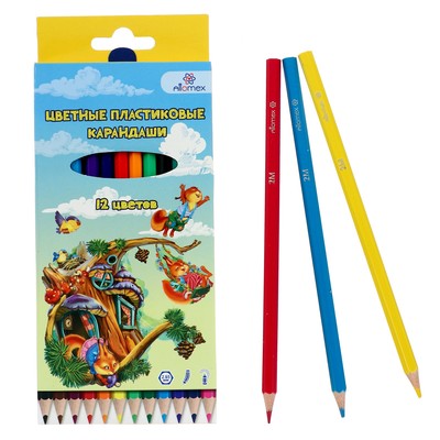 Карандаши 12цв Attomex пласт 5022611 Десерты шестигр. европодв. карт кор