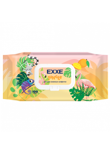 Влаж салф EXXE Джунгли д/детей микс Манго 100шт