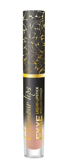 EXXE Жидкая губная помада Glamour lips 01 «Шёлковый бежевый» (3 мл)