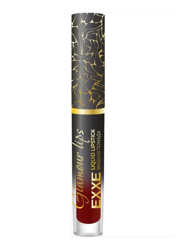 EXXE Жидкая губная помада Glamour lips 04 «Мягкий винный» (3 мл)