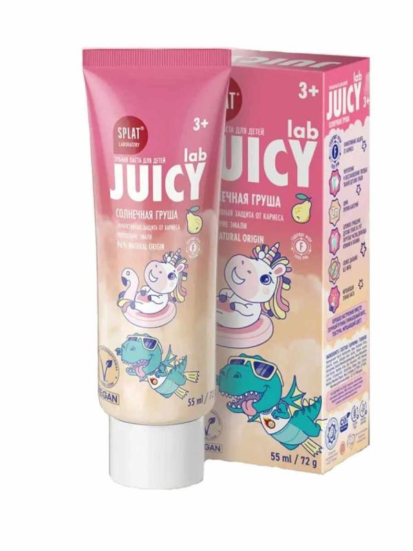 Сплат Зуб паста детская Джуси 45гр со фтором груша