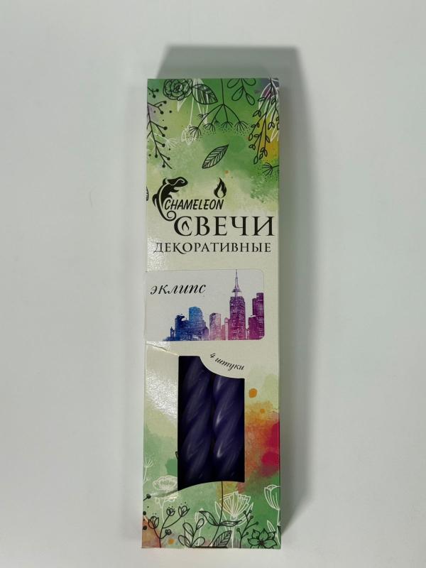 Свеча витая ароматизированная (4 шт. в упаковке) ЭКЛИПС /30