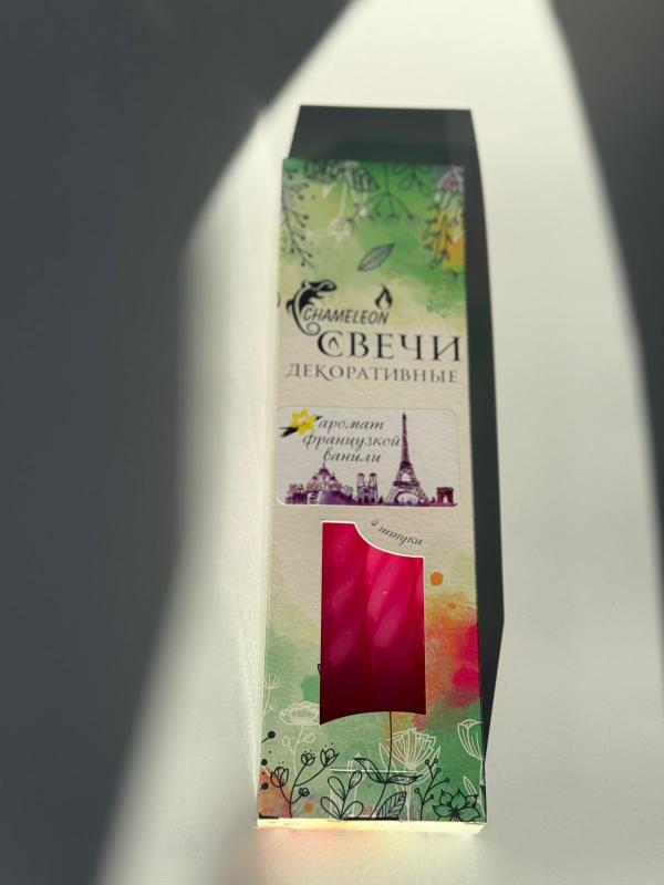 Свеча витая ароматизированная (4 шт. в упаковке) ФРАНЦУЗСКАЯ ВАНИЛЬ /30