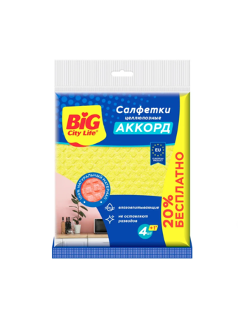 Биг Сити Салфетки целлюлозные Аккорд 5 шт