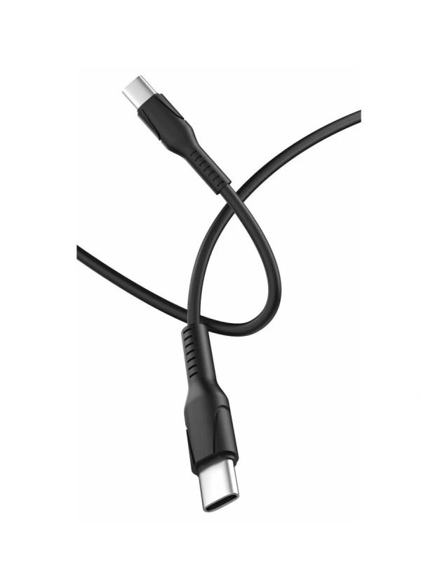 Кабель GoPower GP21TT Type-C (m)-Type-C (m) 1м 3.0A 60W силикон черный (1/200/800)