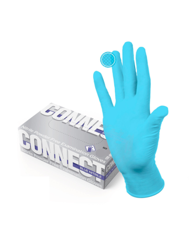 Перчатки CONNECT NITRILE смотр нестер нитрил (Синие) (L) (100 пар)